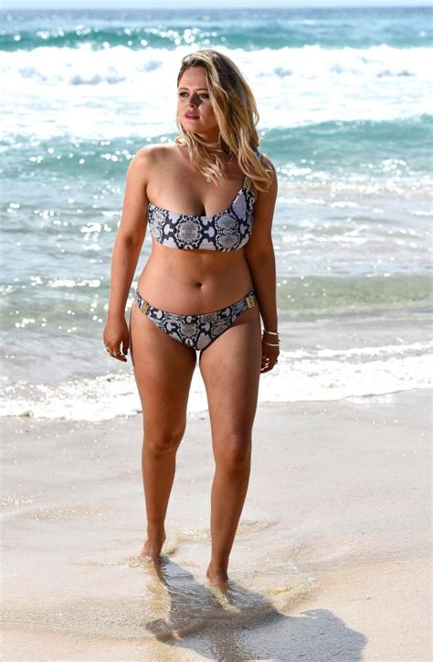 Beautiful Contestant Emily Atack Showing Her Curvy Body In A Colorful Bikini The Fappening