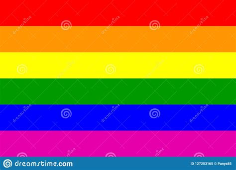 Six Colors Rainbow Flag Icon Lgbt Sexual Minorities