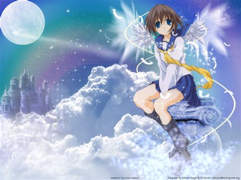 400x240 Girl Moon Wings 400x240 Resolution Wallpaper Hd Anime 4k