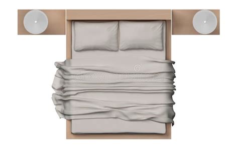 Bed Top View On White Stock Illustration Illustration Of Pillow 59115918