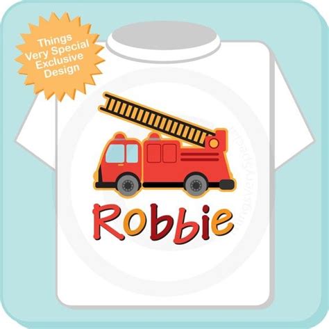 Personalized Fire Truck Fireman Onesie Or By Thingsveryspecial Fire
