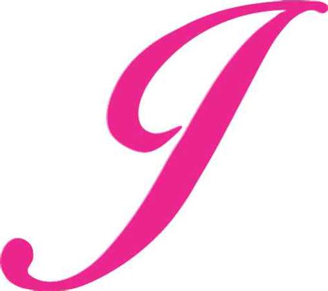 35in X 3in Pink Cursive J Monogram Sticker Fancy Vinyl Car Cup Stickers