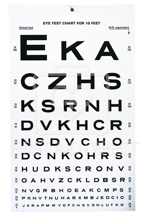 Snellen Eye Test Chart First Aid Direct