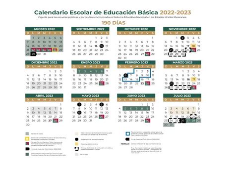 Calendario Escolar De La Sep Del Ciclo Escolar 2022 2023 Conamer Images