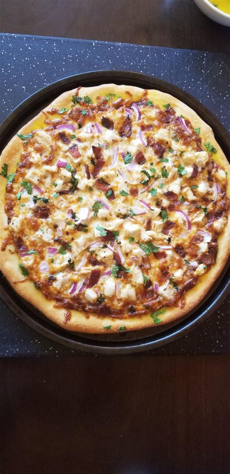Homemade Bbq Chicken Bacon Pizza Rfood