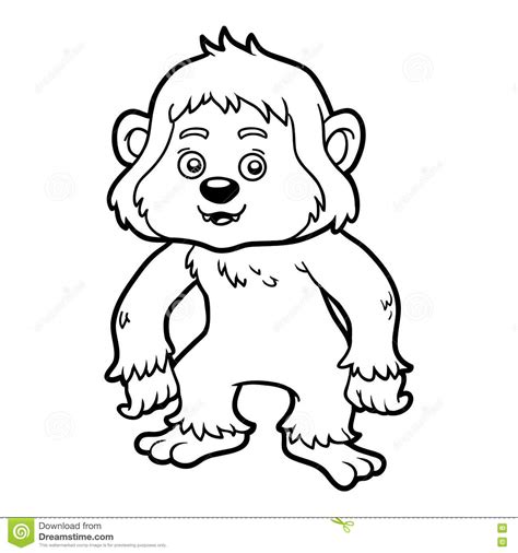 This abominable coloring pages christmas yeti for individual and noncommercial use only, the copyright belongs to their respective creatures or owners. Coloring book, Yeti stock vector. Illustration of ...