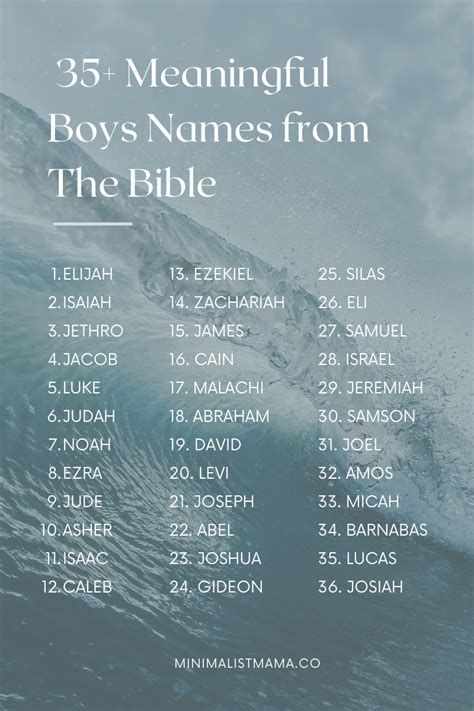 Unique Biblical Boy Names With Meanings Artofit