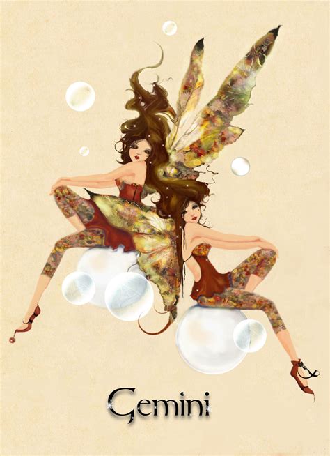 Gemini Fairy Mythical Gemini Girl Gemini Art Zodiac