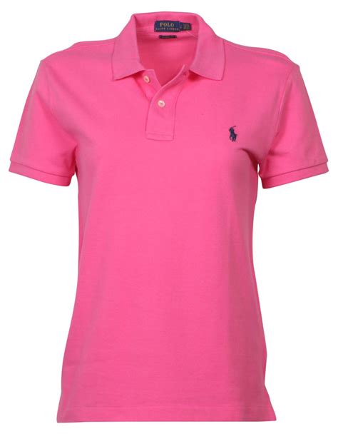 Polo Ralph Lauren Polo Rl Womens Classic Fit Mesh Pony Shirt Pink