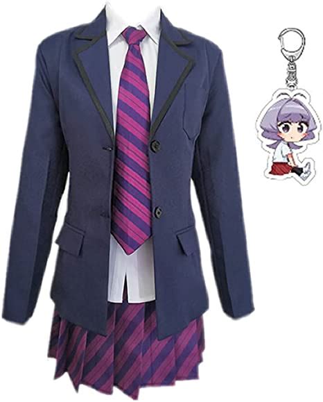 Anime Komi Cant Communicate Cosplay Costume With Keychain