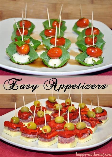 Try these cream cheese appetizers with genoa salami cornucopia for a fun finger food idea on your next meat and cheese. Easy Appetizers: Caprese and Antipasto Skewers | Easy ...