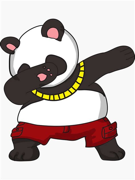 Dabbing Panda Sticker By Creativestrike Redbubble