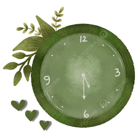 Green Clock Hd Transparent Green Clock Nature Green Clock Clock