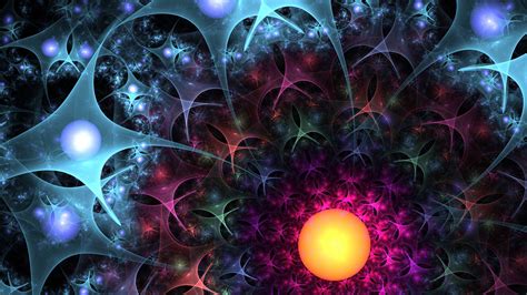 Download Wallpaper 3840x2160 Fractal Ball Pattern Glow Abstraction