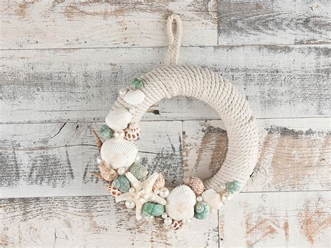 Diy Nautical Beach Wreath Seashell Projects Coastal Christmas Decor