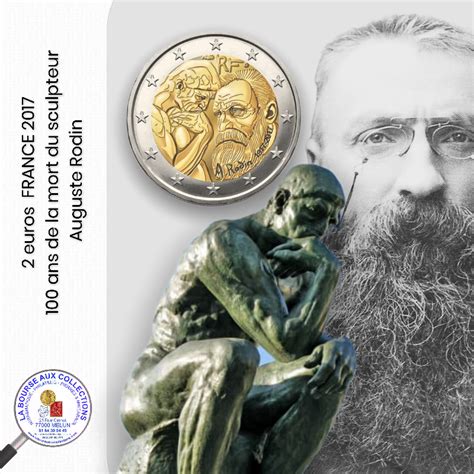 2 Euro France 2017 100 Ans De La Mort Du Sculpteur Auguste Rodin La