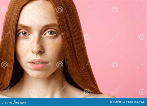 Beautiful Spa Woman With Perfect Fresh Freckled Skin Stock Image Image Of Cream Look