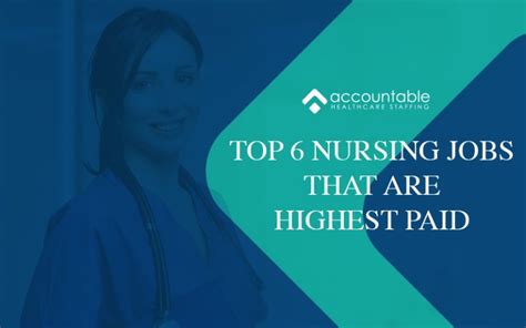 Top 6 Nursing Jobs That Are Highest Paid Accountable