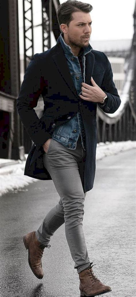 55 Perfect Casual Winter Outfits Ideas For Men To Stay Fashionable Winter Outfits Men Mens