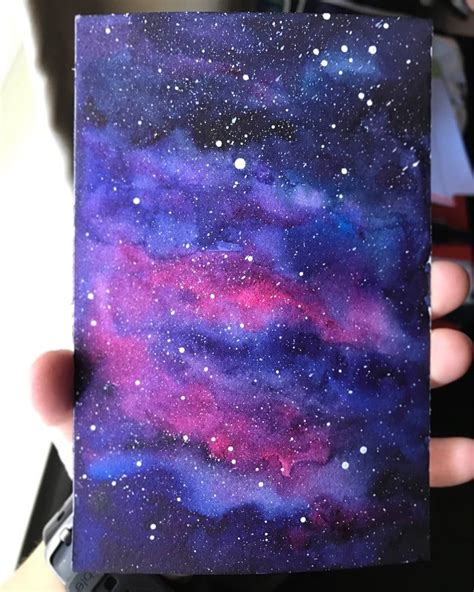 Galaxy Watercolor Nebula Watercolor Original Painting Galaxy Art
