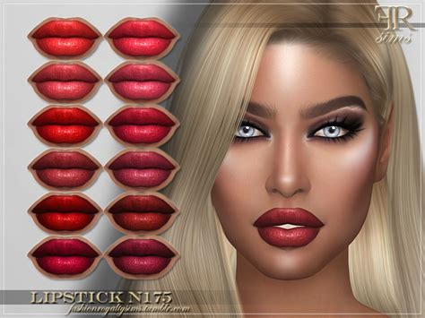 The Sims Resource Lipstick N175 By Fashionroyaltysims • Sims 4 Downloads