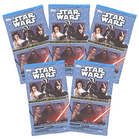 Topps Collectible Trading Cards Star Wars The Force Awakens 5 Pack