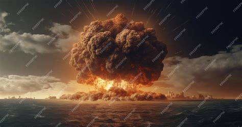 Premium Ai Image Smoke Apocalypse And Nuclear Explosion Of Bomb In