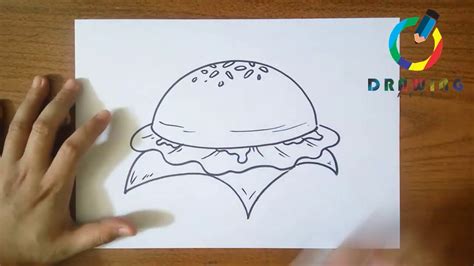 🔴 How To Draw Burger Easy كيفية رسم برغر سهل Youtube