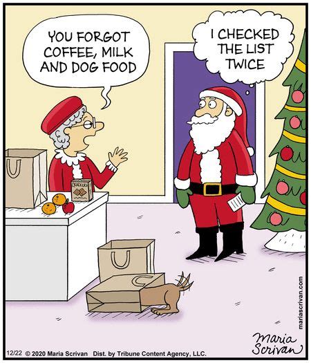 Half Full By Maria Scrivan For December GoComics Com Funny Christmas Cartoons