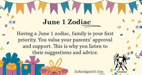 June 1 Zodiac Is Gemini Birthdays And Horoscope Zodiacsigns101