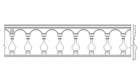Classic Wooden Railing Front Elevation Cad Block Details Dwg File Cadbull My Xxx Hot Girl