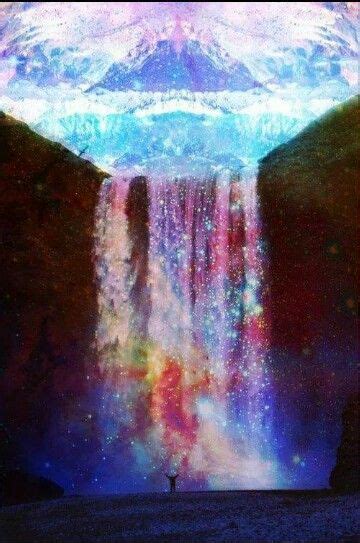 Space Waterfall Art Trippy Believe In Magic