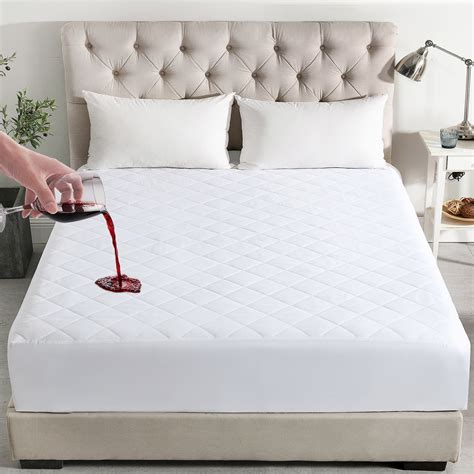jml full waterproof mattress protector quilted fitted mattress pad fits up to 16 deep
