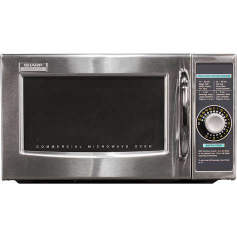 Sharp R 21lcfs Medium Duty Commercial Microwave Oven With Dial Timer