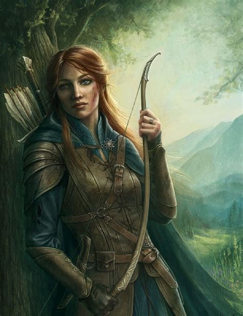 Archer Femme Character Portraits Fantasy Characters Warrior Woman