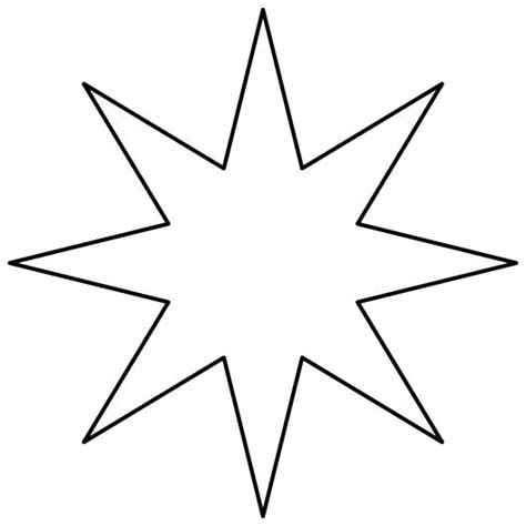 File8 Point Star Black Voidsvg Star Template Printable Star