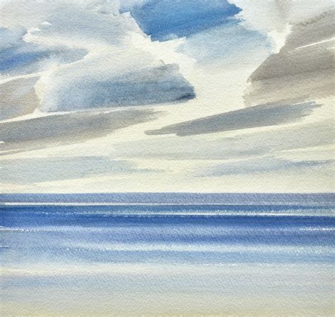 Original Art Watercolour Painting Open Seas By Fine Artist Timothy Gent