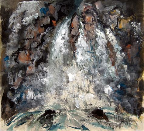 Splashing Waterfall Painting By Anthony Coulson Fine Art America