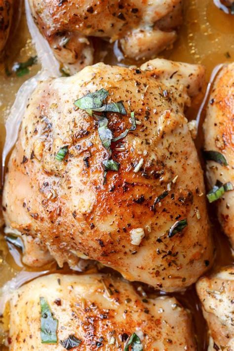 Baked chicken thighs with potatoesfood.com. Easy, simple and mouthwatering oven baked tender chicken ...