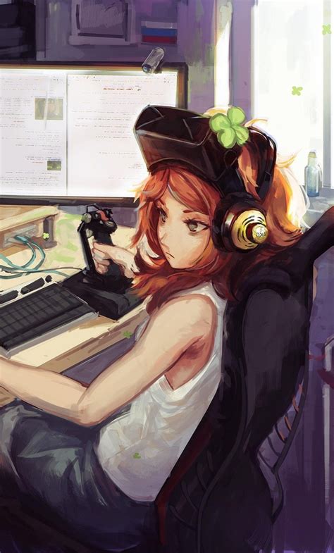 Cute Anime Gamer Girl Wallpapers Top Free Cute Anime Gamer Girl