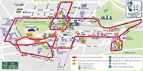 Edinburgh Hop On Hop Off Bus Route Map Combo Deals 2020 Tripindicator