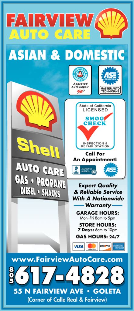 Fairview Shell Auto Care Goleta Ca Santabarbarayp