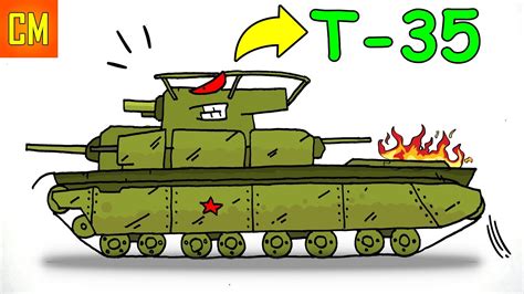 Cara Menggambar Tank Kartun T 35 Gerand Kartun Tentang Tank Youtube