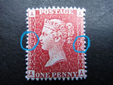 Gb 1863 Stamp Mnh Qv Plate 77 Victoria Penny Red Plate 77 Uk