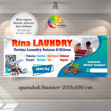 Spanduk Banner Laundry Custom Lazada Indonesia
