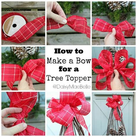 How To Make A Bow For A Tree Topper Christmas Tree Tree Toppers And