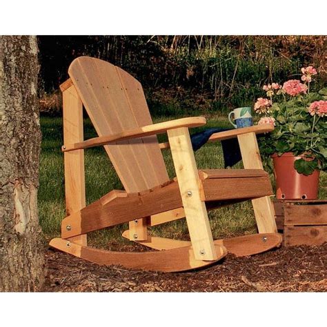 Cedar Adirondack Rocking Chair Natural Wf5110cvd Cozydays