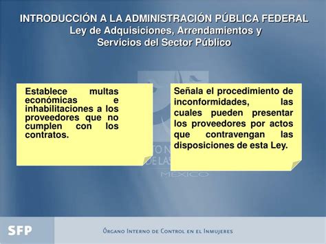 Ppt Ley Org Nica De La Administraci N P Blica Federal Powerpoint