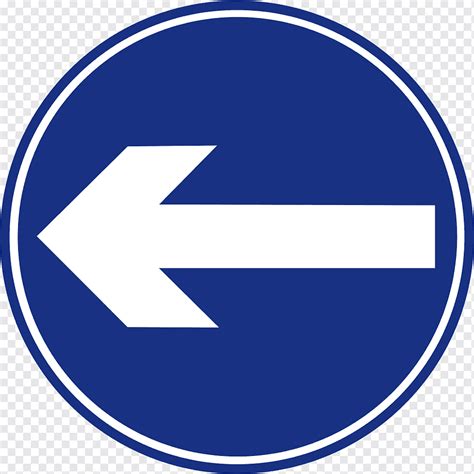 Traffic Sign Road Signs In Mauritius Mandatory Sign Left Arrow Blue