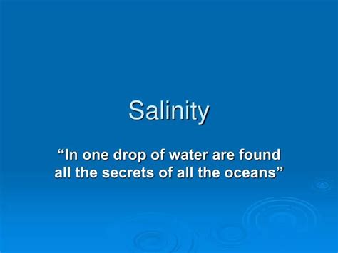 Ppt Salinity Powerpoint Presentation Free Download Id5775980